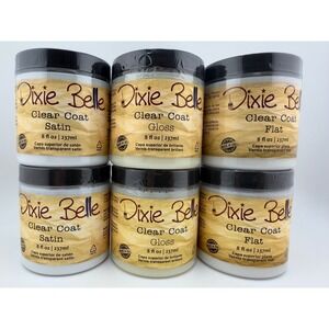 Dixie Belle Clear Coat 8oz Satin Gloss Flat Furniture Paint Topcoats (Choose 1)